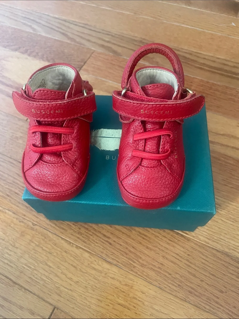 Buscemi Red Leather Baby Walker Shoes